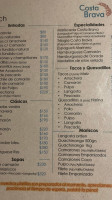 Costa Brava Restaurant Bar menu