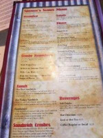 Spencer's Cafe menu