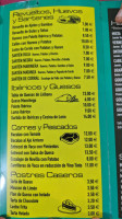 Mesón La Braña Vernejo menu