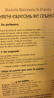 Il Popolo menu
