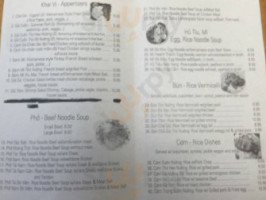 Pho Saigon menu