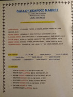 Galle's Seafood menu