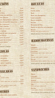 Cafe Os Fornos menu