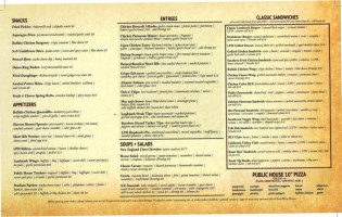 Landmark Public House Restaurant Bar Dorchester, Ma. menu