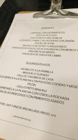 Arteaga Landetxea menu