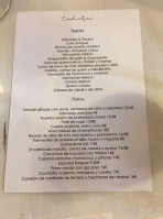 Canela En Rama Baeza menu