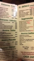 Casa Lazo menu