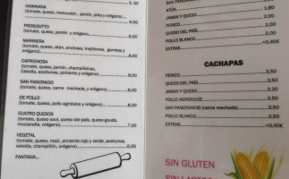 San Pancracio menu