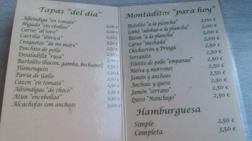 Vicente (los Pepes) menu