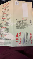 Asuka Ramen&poke menu