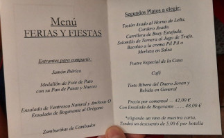 Las Cabanas menu