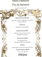 La Sancha menu
