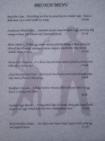 The Mills Downtown Bistro menu