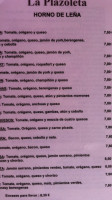 Patio La Plazoleta menu