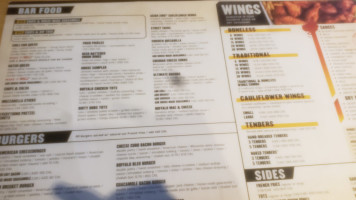 Buffalo Wild Wings menu