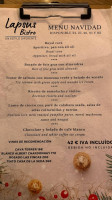 Lapsus Bistro menu
