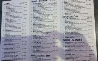 Indian Zaika menu