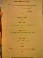 El Almacén Del Arriero menu