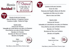 El Chaparral Daimiel menu