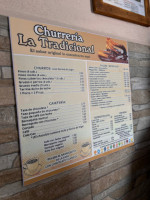 Churreria La Tradicional menu