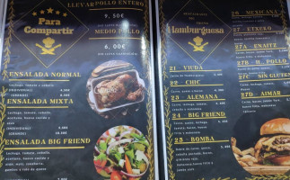 Big Friend menu