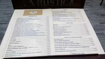 Pizzeria- La Rústica menu