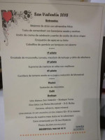 Venta Alegria menu