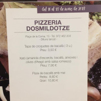 Pizzeria Dosmildotze menu