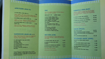Banh Mi Pho U! menu