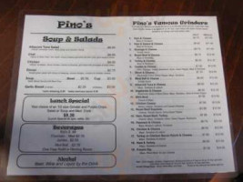 Pino's menu
