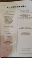 La Groseria menu