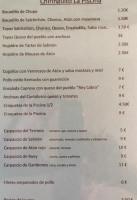 La Piscina menu