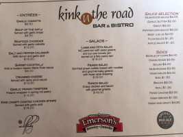 Kink 'n The Road menu