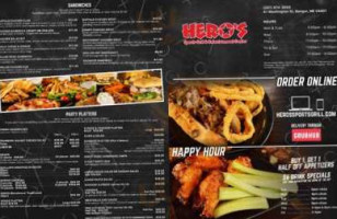 Hero's Sports Grill Entertainment Center food