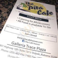The Pita Cafe menu