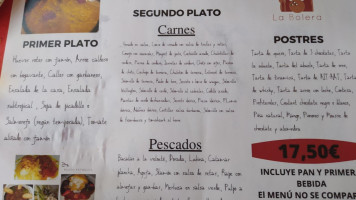 La Bolera menu