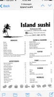 Island Sushi Solomons menu