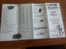 Cantine Mambo menu