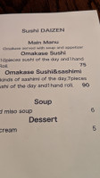Sushi Daizen menu