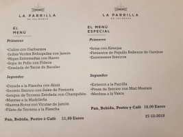 La Parrilla De Colmenar menu