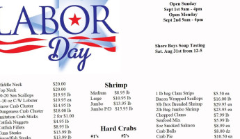 Harbor House Seafood menu