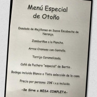 El Barrigon De Bertin menu