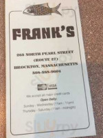 Frank's menu