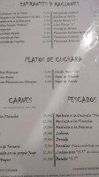 Bar Restaurante Casa Casado menu