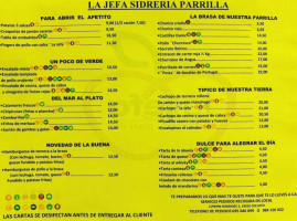 Sidreria Y Parrilla La Jefa menu
