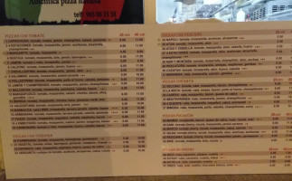 Pizzeria Belmonte menu
