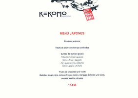 Kekomo menu