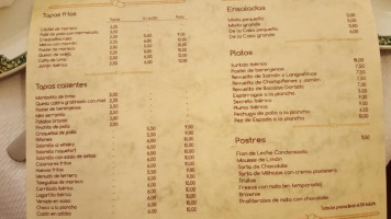 El Alcornoque menu
