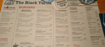 The Black Turtle Murcia menu