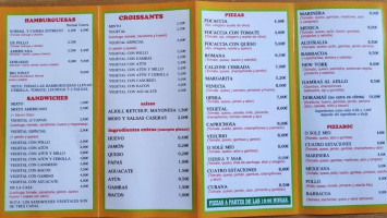 Cafeteria Pizzeria Esquina Doramas menu